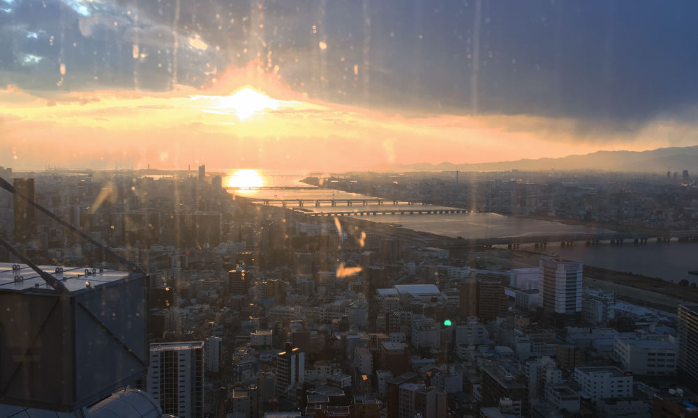 梅田藍天大廈 看大阪夕陽
