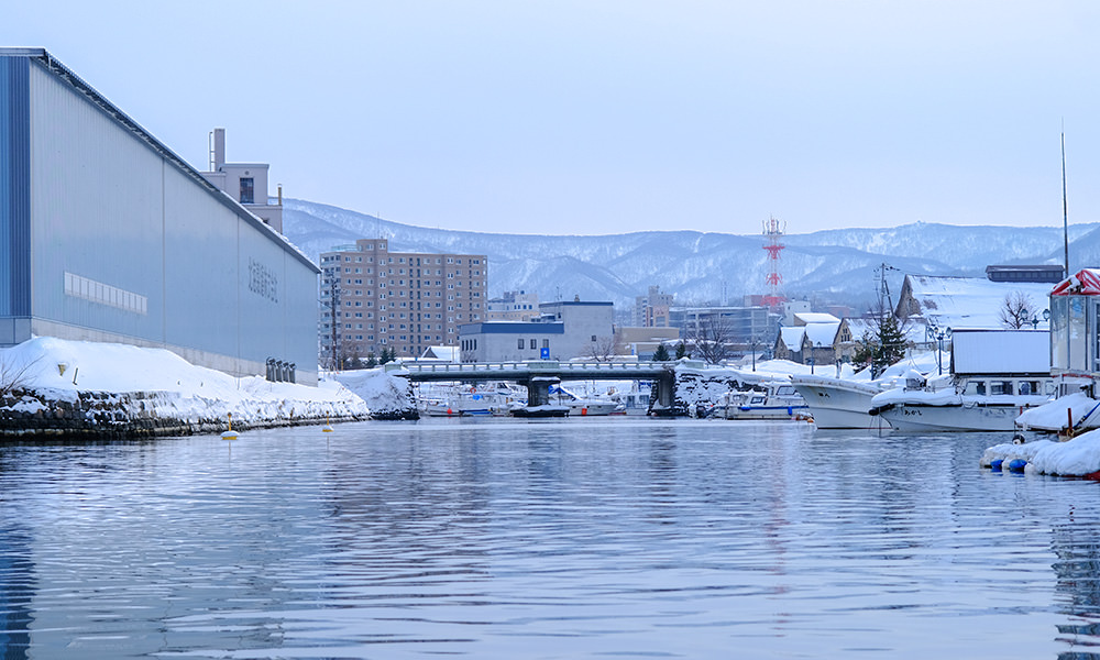 小樽運河遊覽船景色