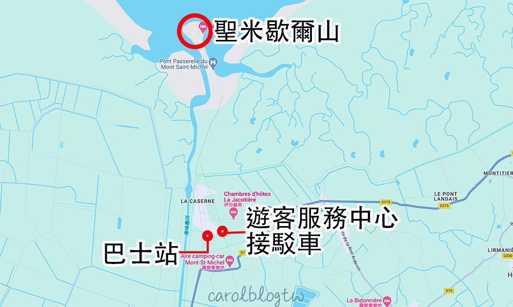 聖米歇爾山周邊地圖