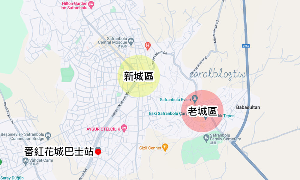 番紅花城地圖