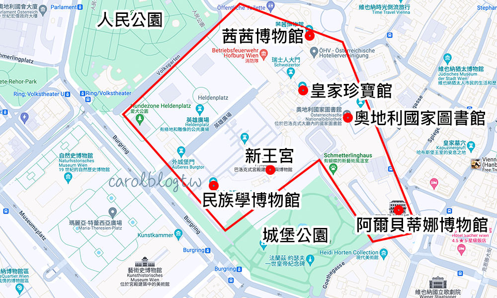 霍夫堡地圖