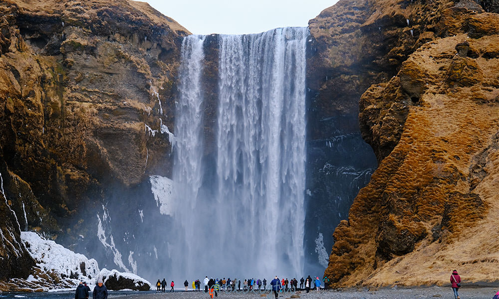 冰島彩虹瀑布 斯科加爾瀑布