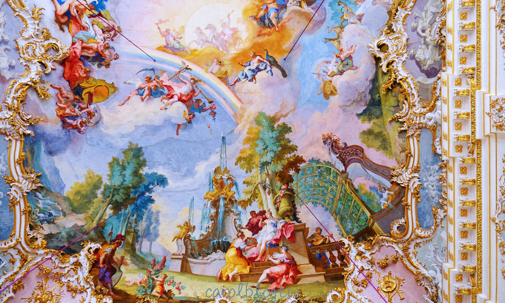 寧芬堡宮石廳天花板壁畫