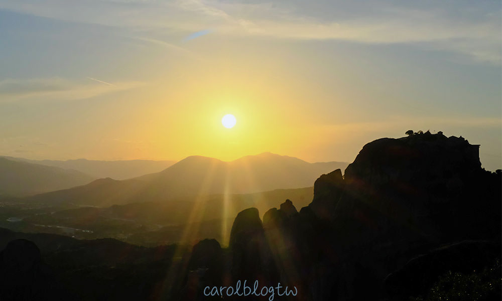 邁泰奧拉觀景台夕陽