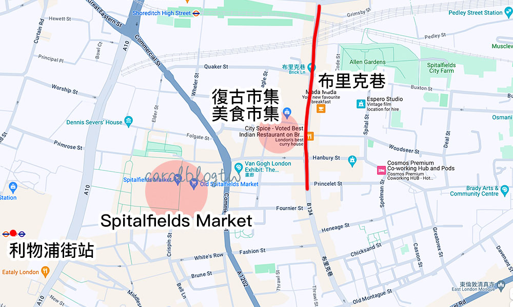 倫敦市集地圖