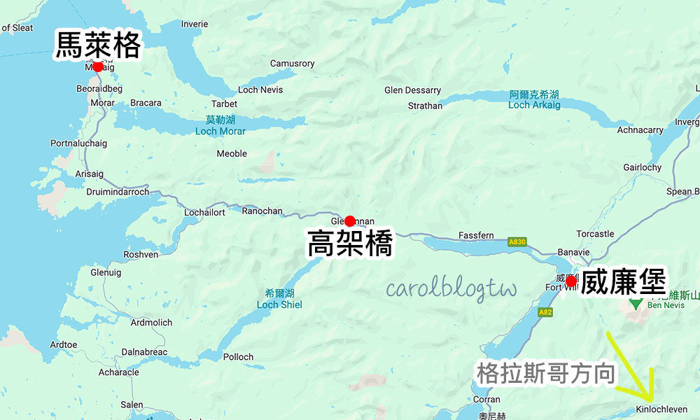 哈利波特火車營運地圖