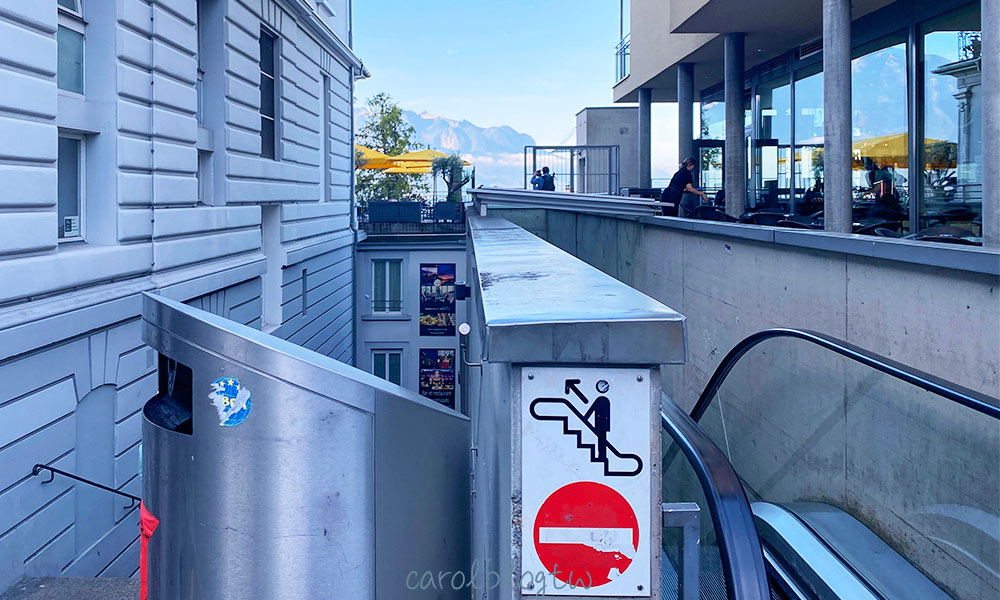 從Montreux火車站去巴士站