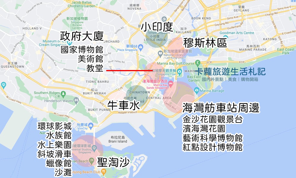 新加坡景點地圖