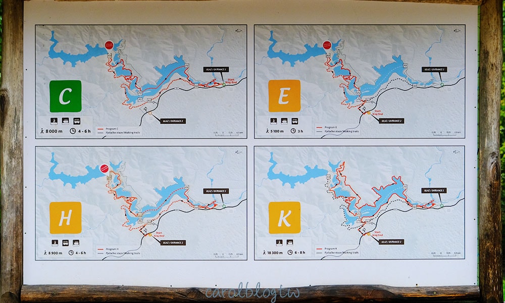 十六湖國家公園健行路線地圖