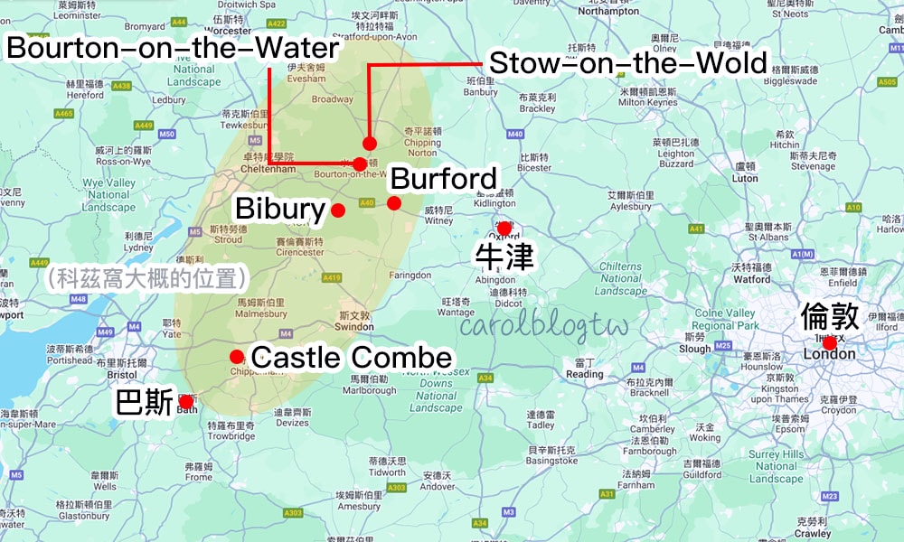 科茲窩村莊地圖