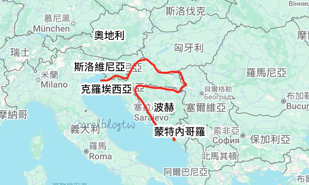 克羅埃西亞地理位置