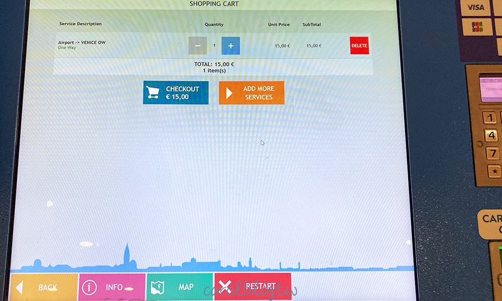 威尼斯機場交通票價