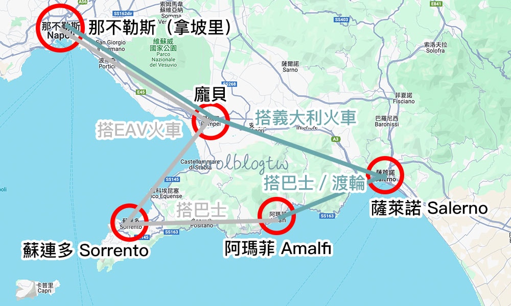 龐貝地圖