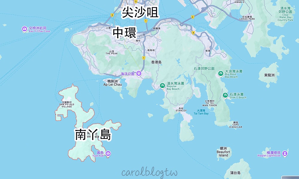 南丫島地理位置 在香港島南邊