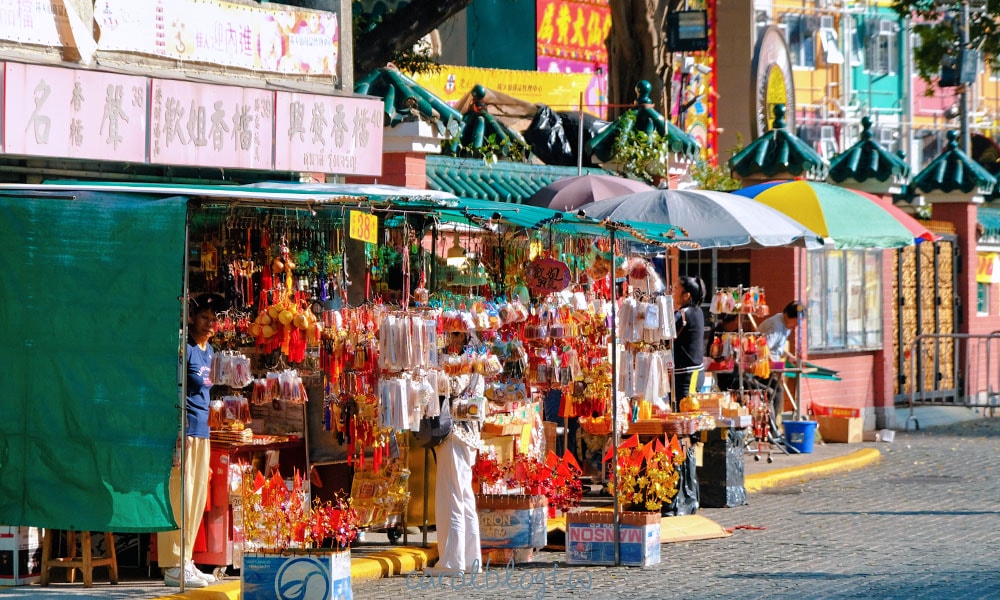 黃大仙祠拜拜商品攤位