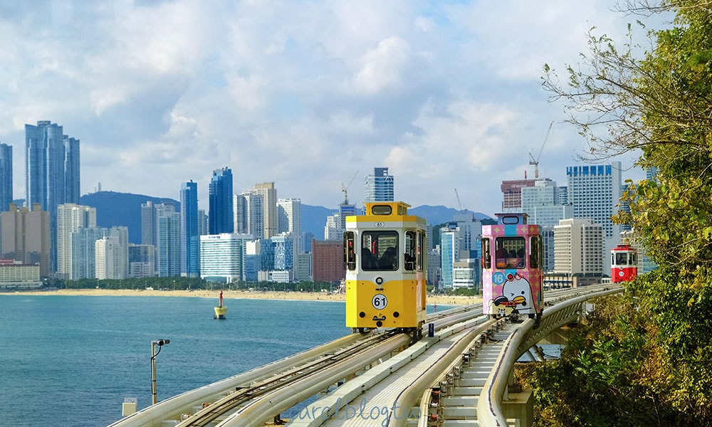 海雲台膠囊列車風景