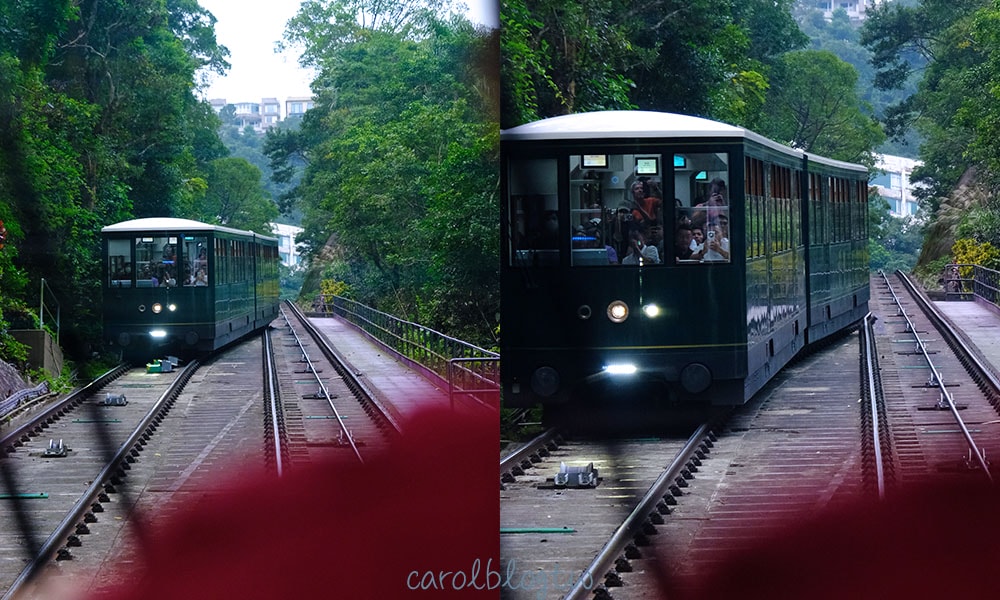 山頂纜車會車