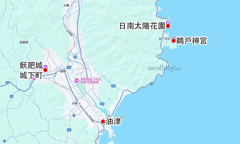 日南景點地圖