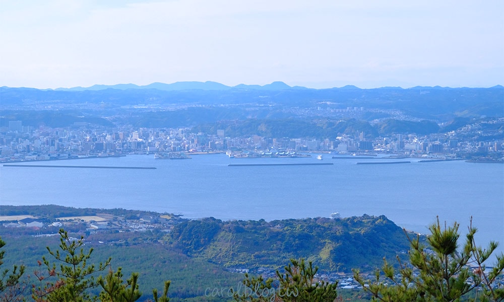 在櫻島看鹿兒島