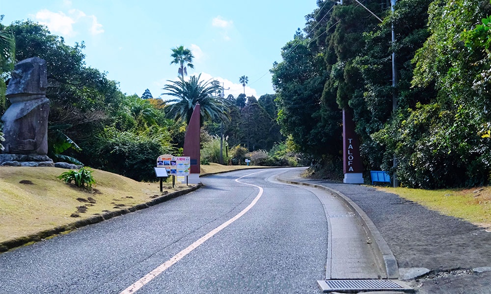 從巴士站走去日南太陽花園