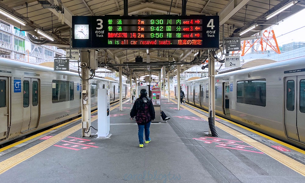 鹿兒島中央搭乘月台