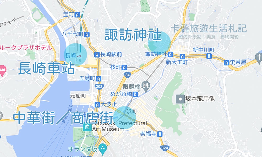 長崎住宿地圖