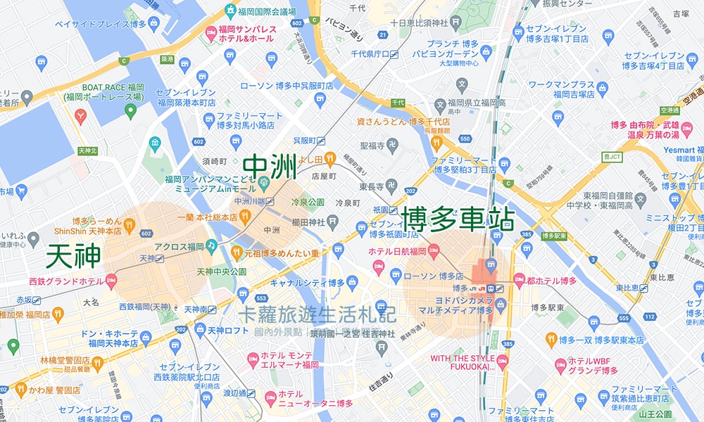 福岡住宿地圖