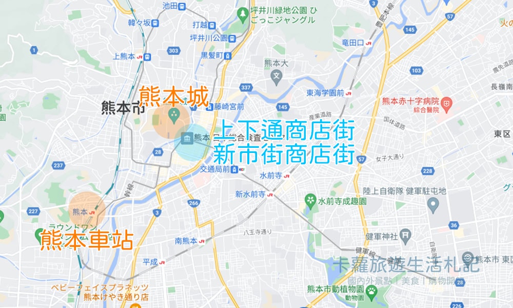 熊本住宿地圖