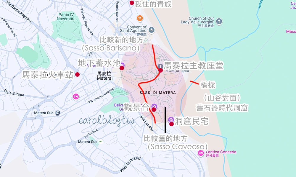 馬泰拉景點地圖