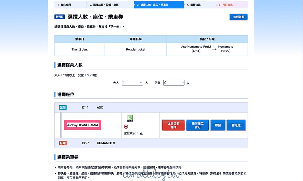 阿蘇男孩全景座位預約
