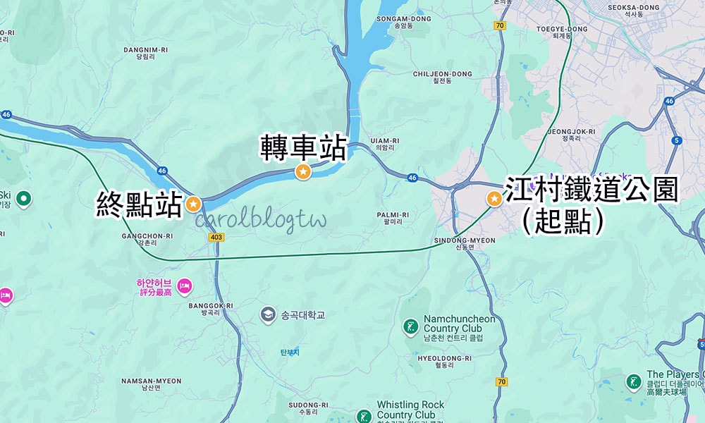 江村鐵道自行車路線圖