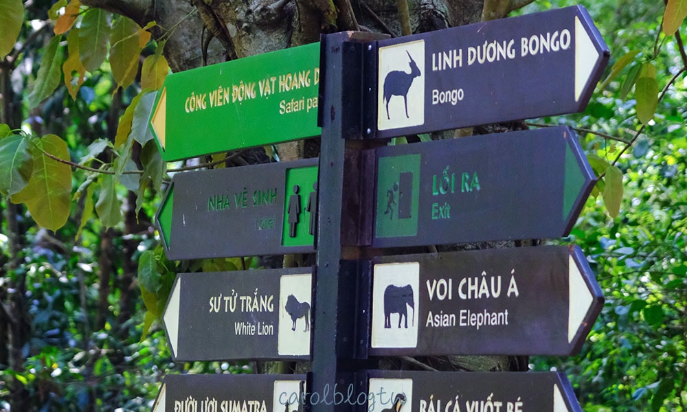 前往野生動物區的路牌