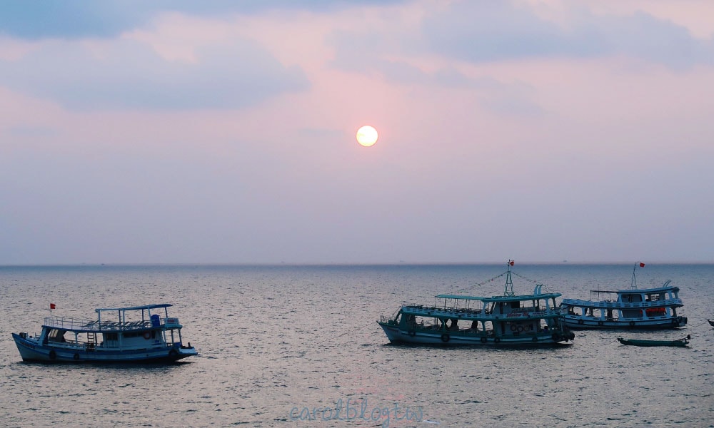 日落小鎮夕陽