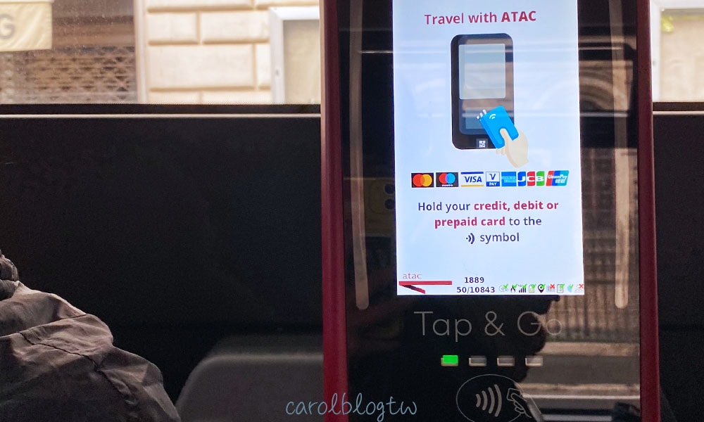 羅馬公車可以刷信用卡
