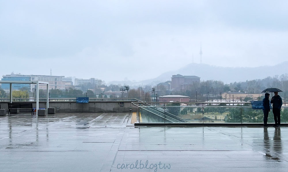 國立中央博物館觀景台 遠望南山首爾塔