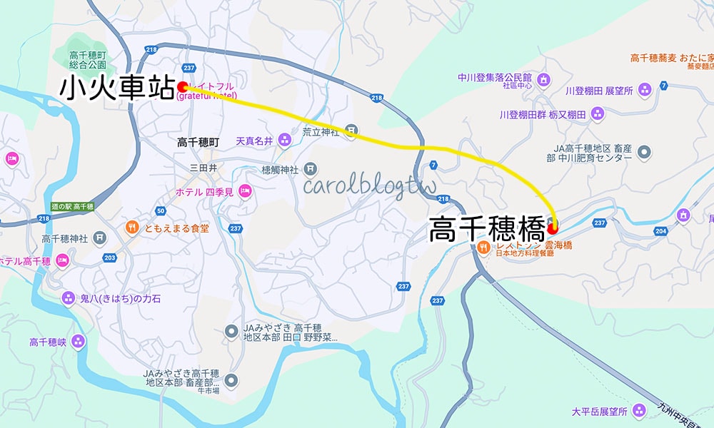 高千穗小火車路線圖