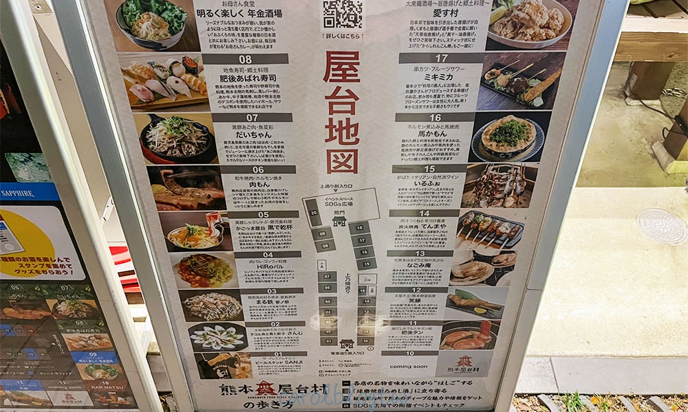 熊本屋台村地圖