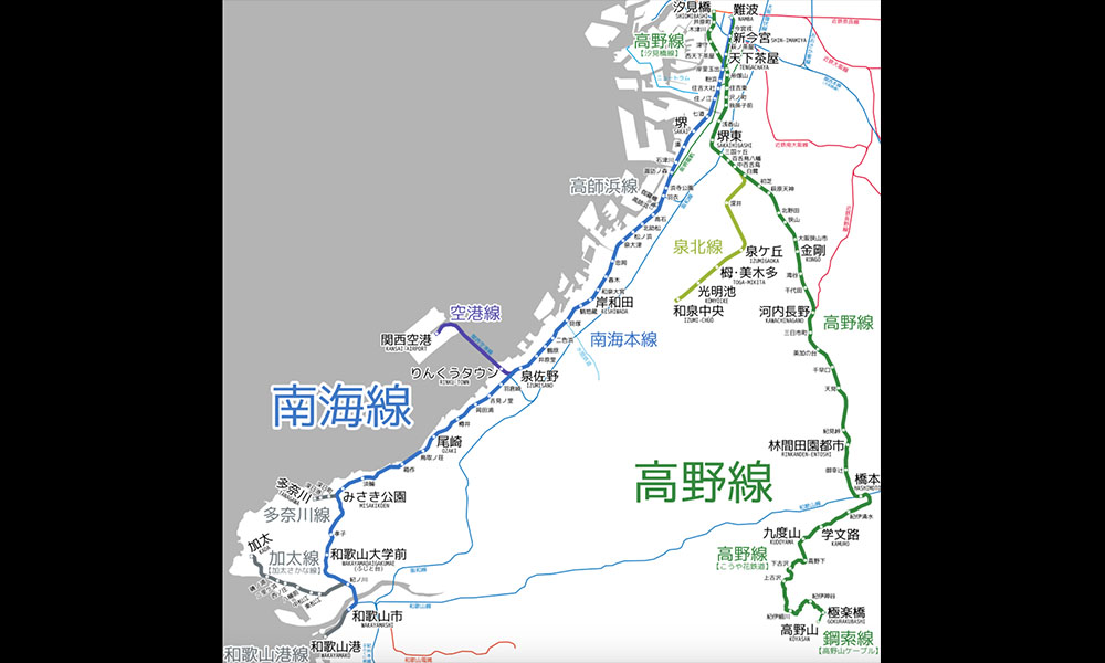 南海電鐵路線圖