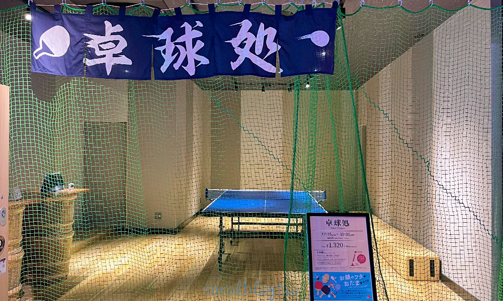 空庭溫泉桌球桌租借