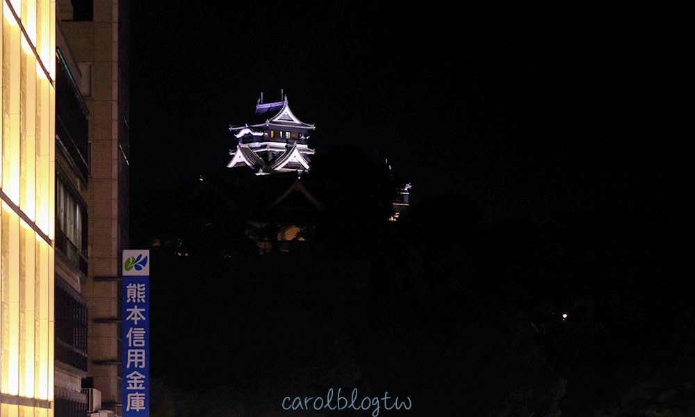 在OMO5熊本看熊本城夜景