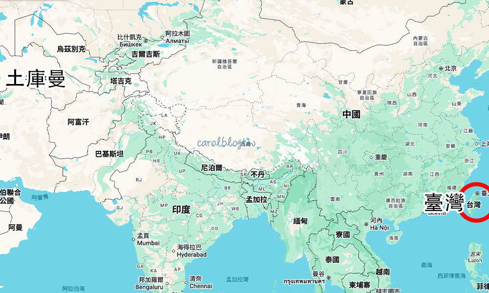 土庫曼地理位置
