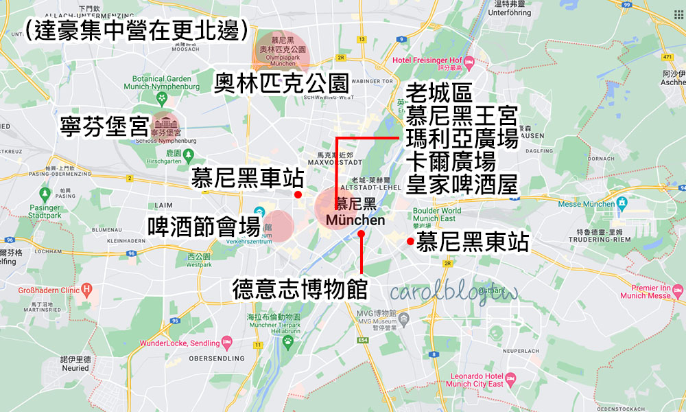 慕尼黑景點地圖
