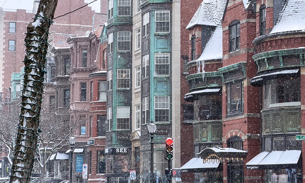 波士頓街景 下雪