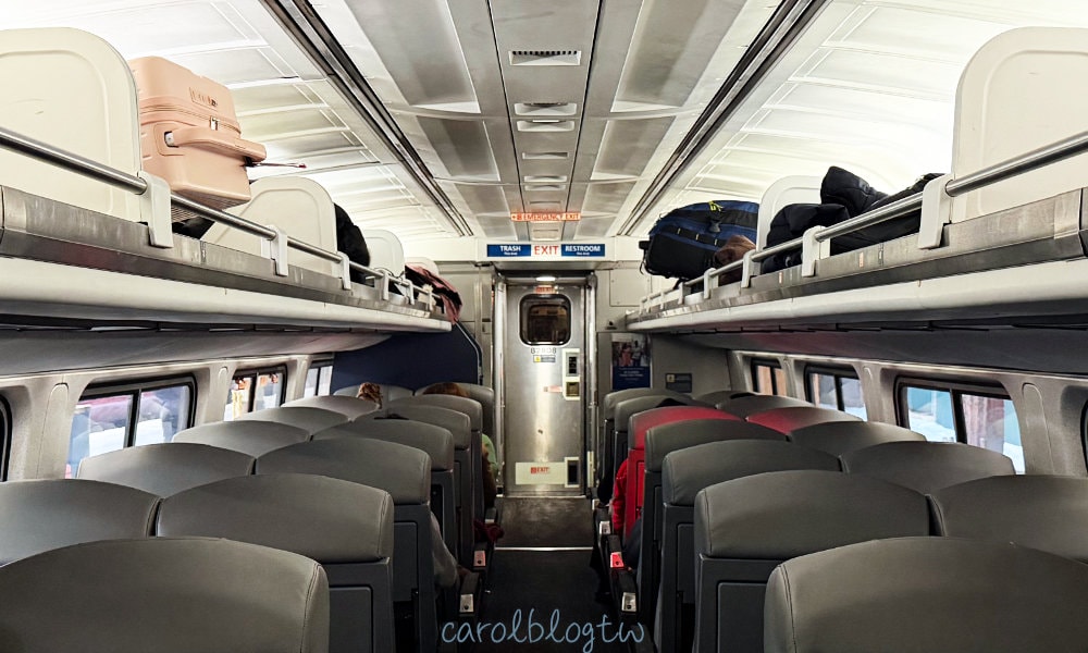 Amtrak 美國火車經濟艙車廂