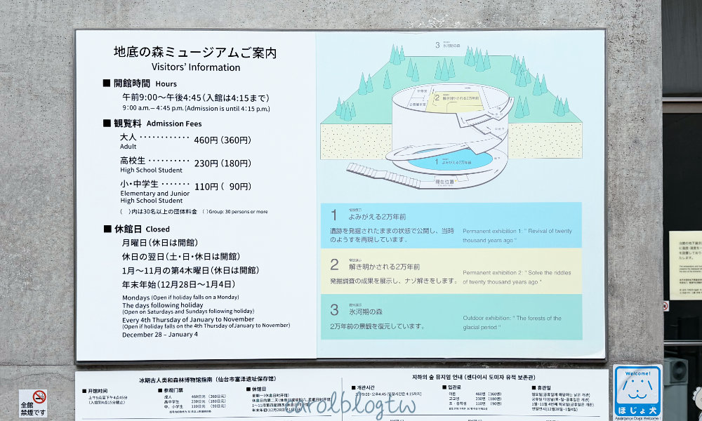 地底之森博物館票價和開放時間